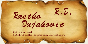 Rastko Dujaković vizit kartica
